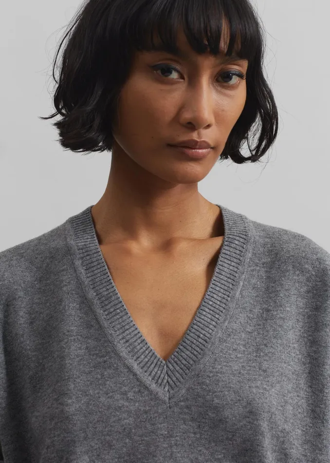 The Frankie Shop Knitwear Isha Sweater 8211 Grey 8211 Women