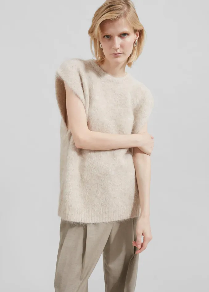 The Frankie Shop Knitwear The Garment Bern Knit Top 8211 Oyster 8211 Women
