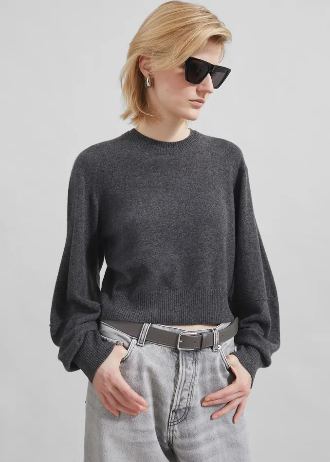 The Frankie Shop Knitwear The Garment Piemonte Sweater 8211 Grey Melange 8211 Women