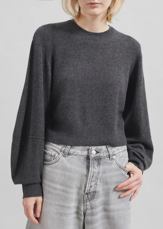 The Frankie Shop Knitwear The Garment Piemonte Sweater 8211 Grey Melange 8211 Women