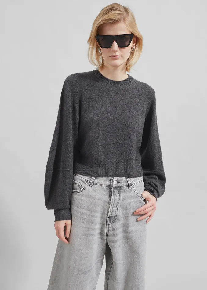 The Frankie Shop Knitwear The Garment Piemonte Sweater 8211 Grey Melange 8211 Women