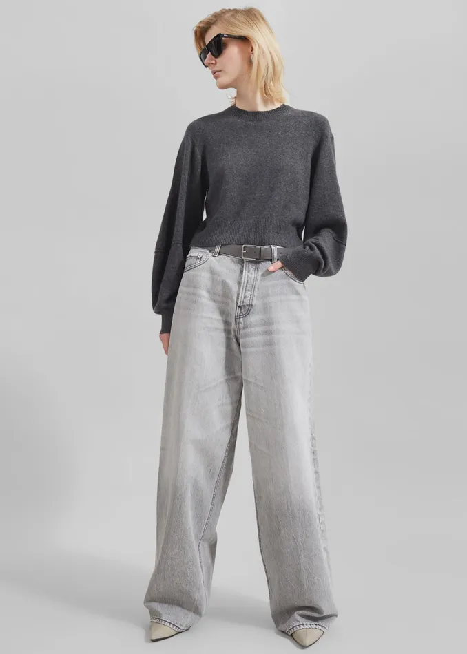 The Frankie Shop Knitwear The Garment Piemonte Sweater 8211 Grey Melange 8211 Women