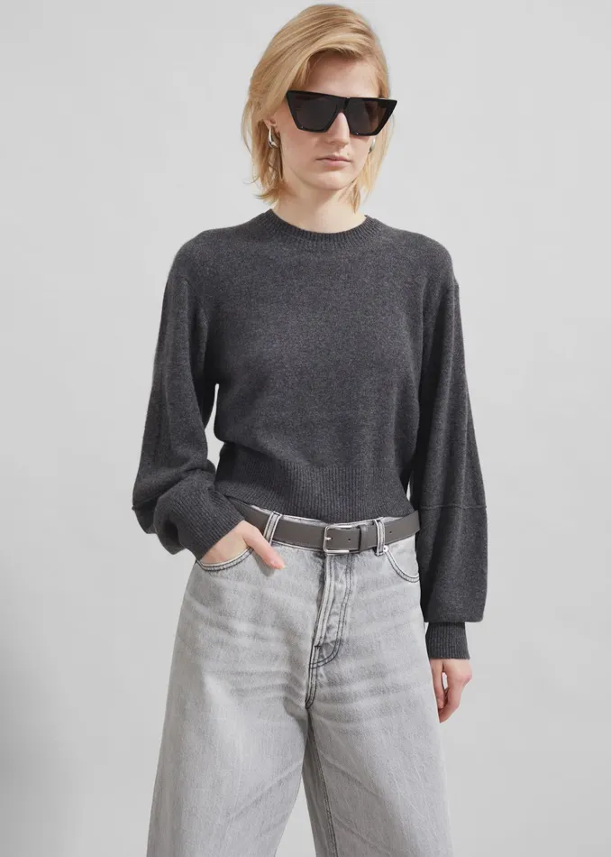 The Frankie Shop Knitwear The Garment Piemonte Sweater 8211 Grey Melange 8211 Women