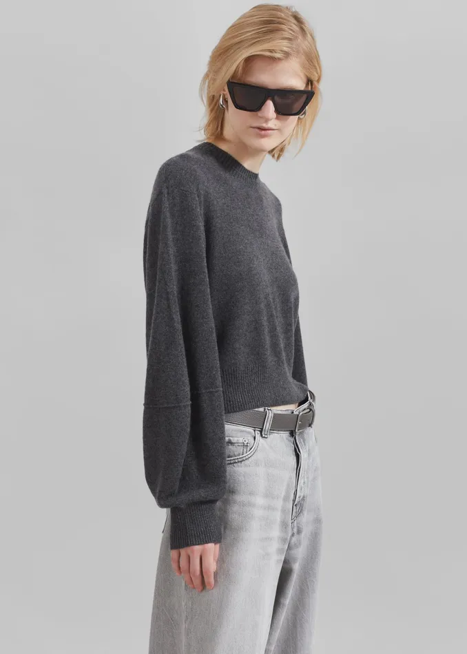 The Frankie Shop Knitwear The Garment Piemonte Sweater 8211 Grey Melange 8211 Women