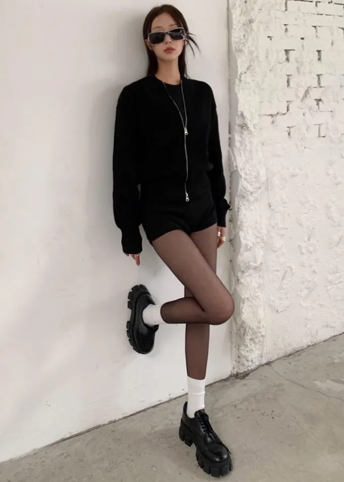 The Frankie Shop Knitwear Veronica ZipUp Cardigan 8211 Black 8211 Women