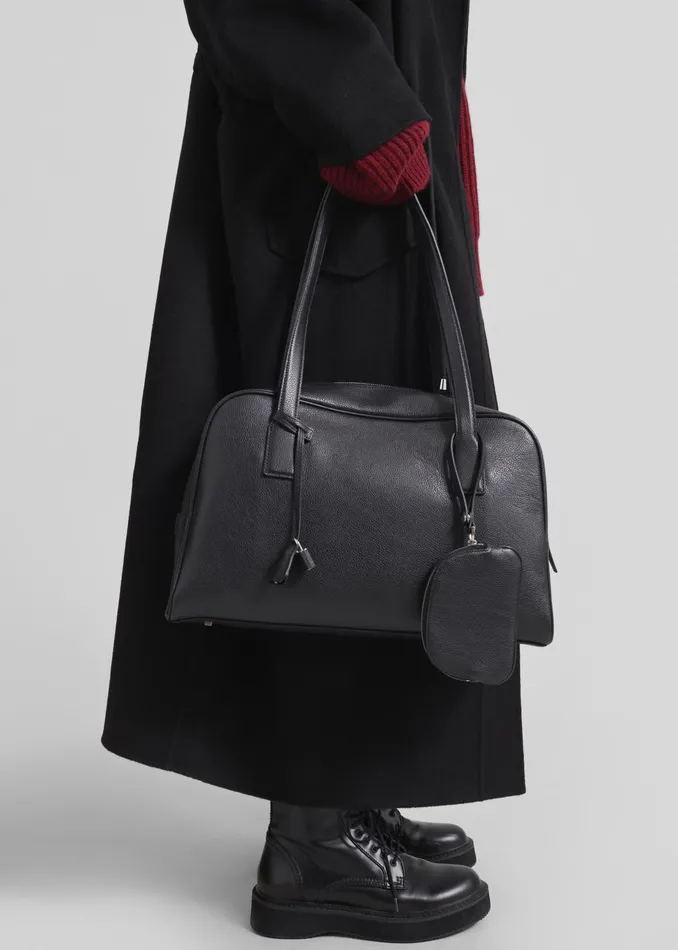 The Frankie Shop Noho Leather Shoulder Bag 8211 Black 8211 Women