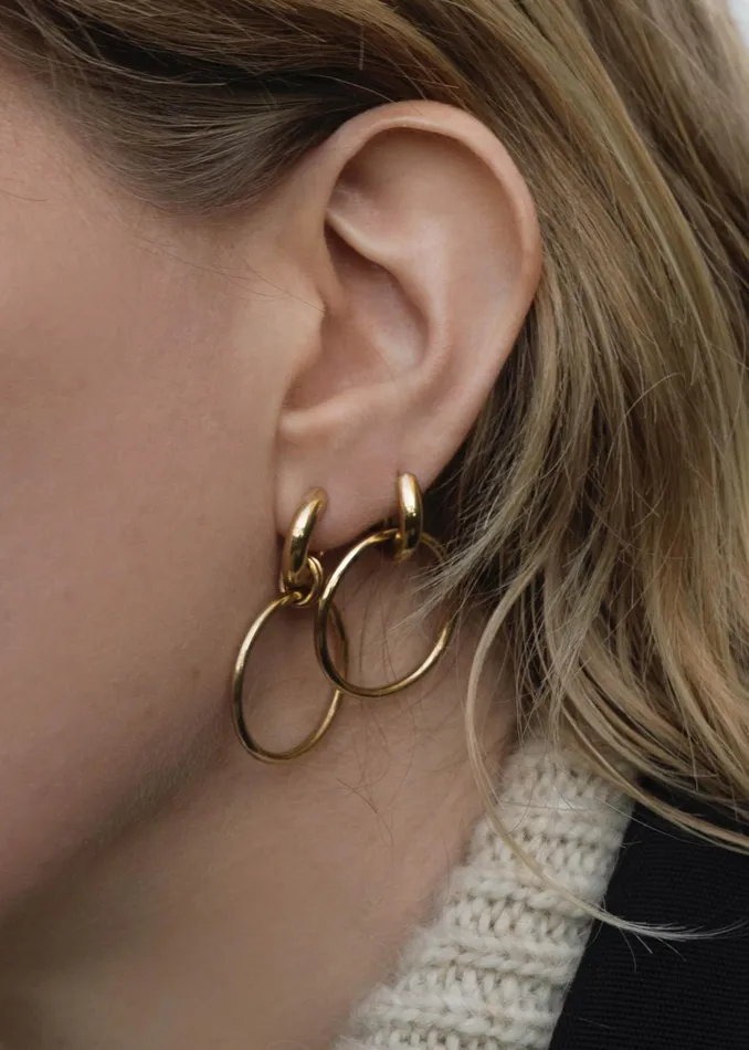 The Frankie Shop Otiumberg Laguna Hoops 8211 Gold 8211 Women
