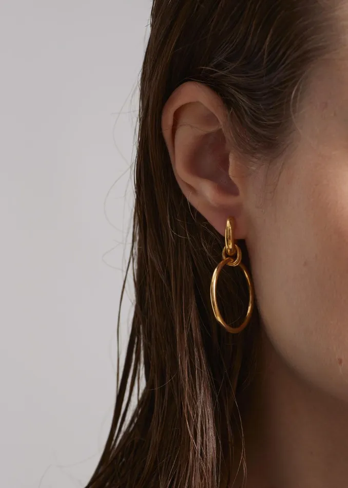 The Frankie Shop Otiumberg Laguna Hoops 8211 Gold 8211 Women