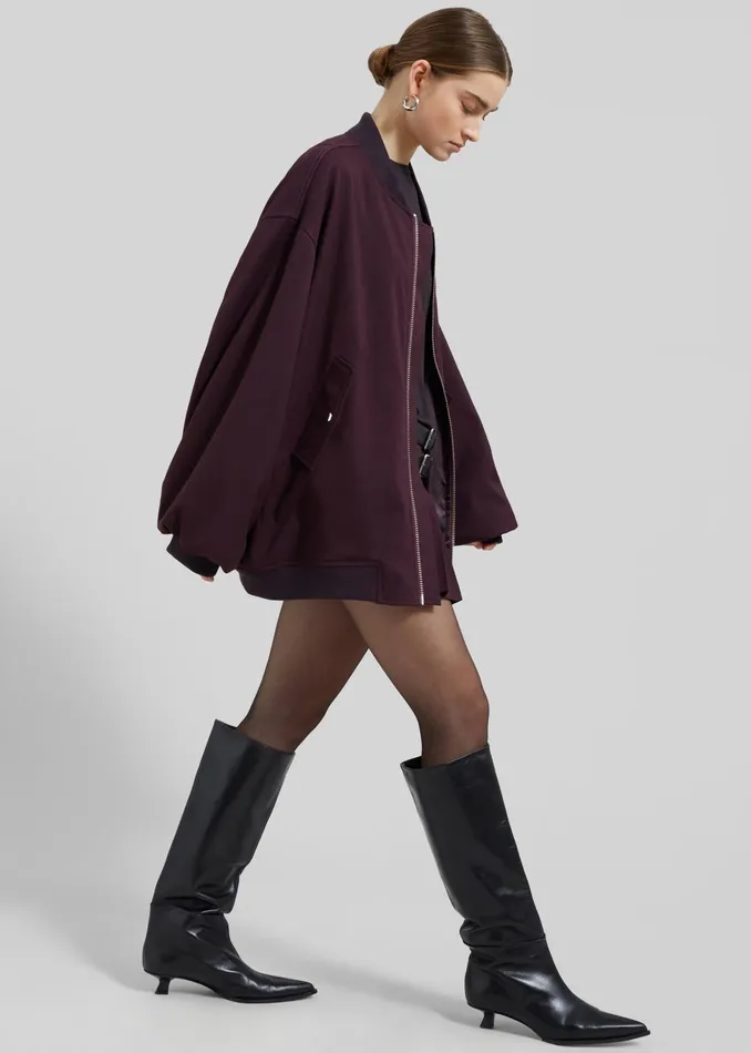 The Frankie Shop Outerwear Astra Bomber Jacket 8211 Burgundy 8211 Women