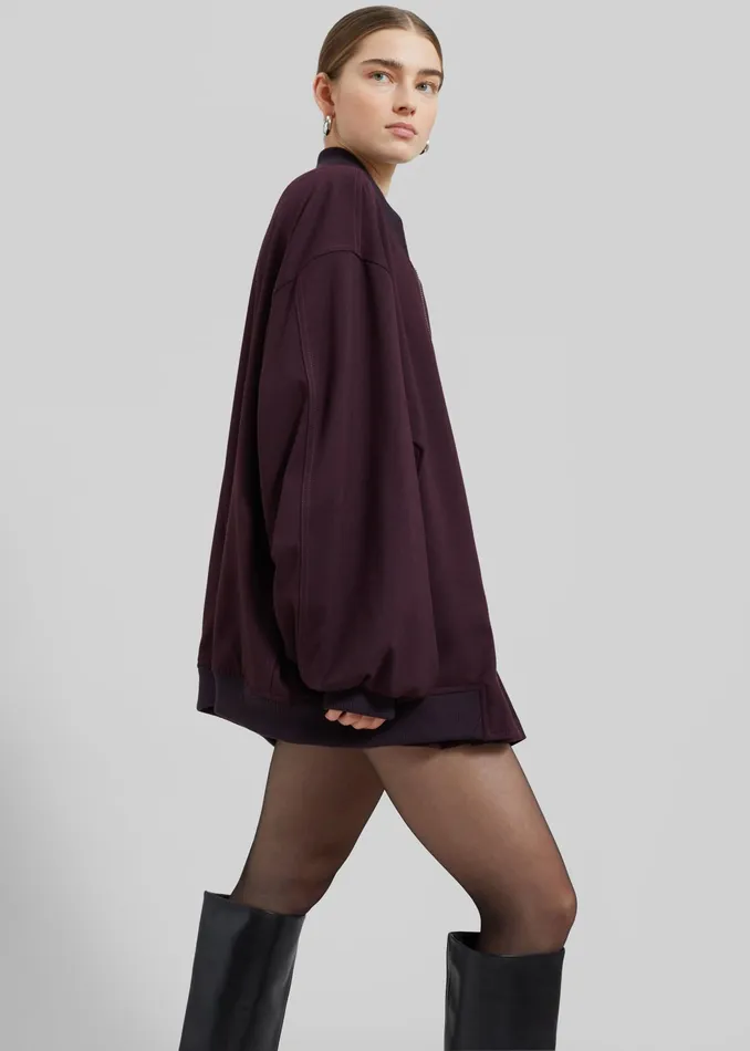 The Frankie Shop Outerwear Astra Bomber Jacket 8211 Burgundy 8211 Women