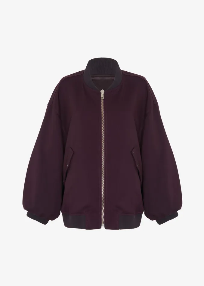 The Frankie Shop Outerwear Astra Bomber Jacket 8211 Burgundy 8211 Women