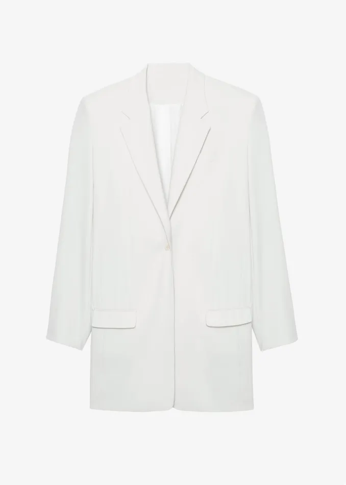 The Frankie Shop Outerwear Billie Oversized Blazer 8211 Cream 8211 Women