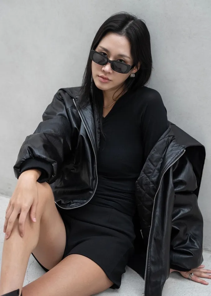 The Frankie Shop Outerwear Burnaby Faux Leather ZipUp Hoodie 8211 Black 8211 Women