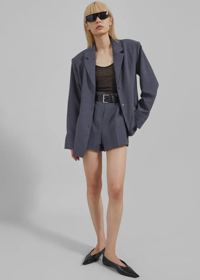The Frankie Shop Outerwear Chappell Padded Blazer 8211 Grey 8211 Women