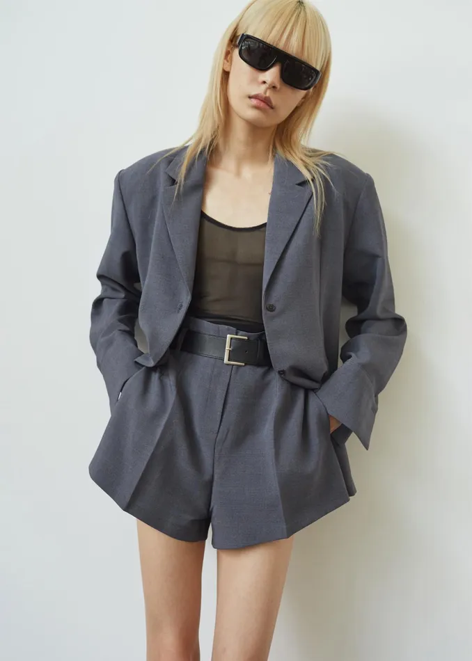 The Frankie Shop Outerwear Chappell Padded Blazer 8211 Grey 8211 Women