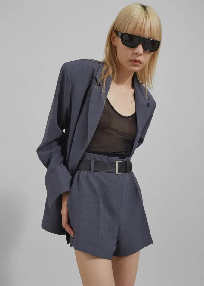 The Frankie Shop Outerwear Chappell Padded Blazer 8211 Grey 8211 Women