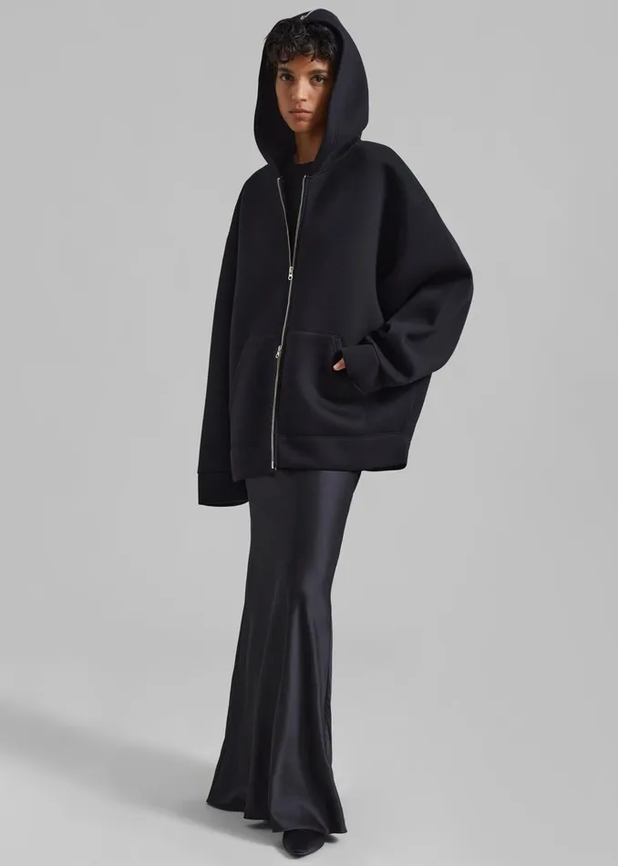 The Frankie Shop Outerwear Denton Oversized Hoodie 8211 Black 8211 Women
