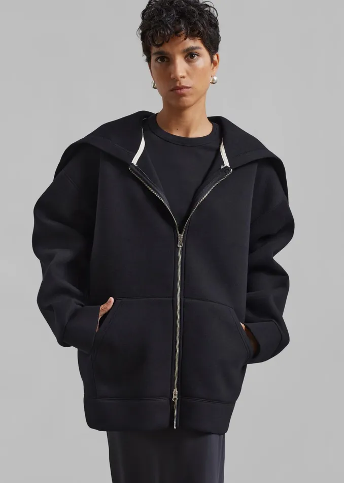 The Frankie Shop Outerwear Denton Oversized Hoodie 8211 Black 8211 Women