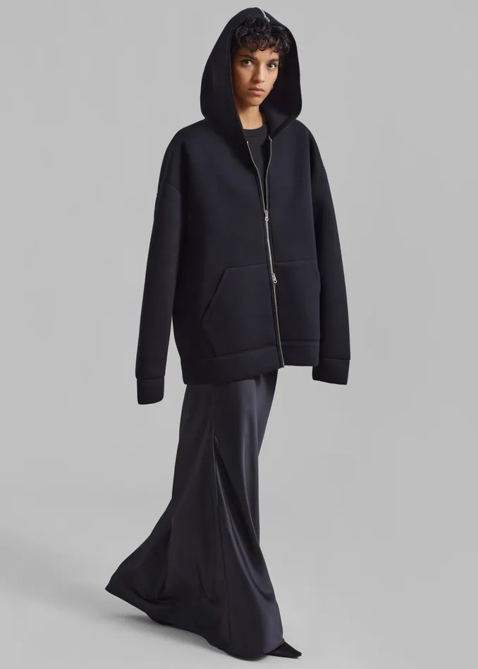 The Frankie Shop Outerwear Denton Oversized Hoodie 8211 Black 8211 Women