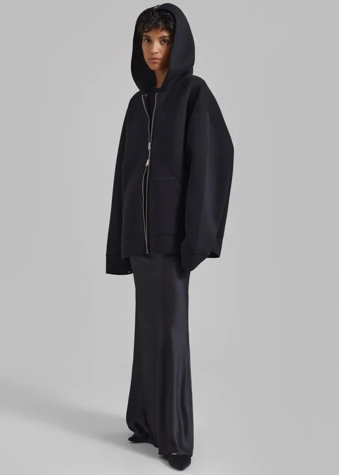 The Frankie Shop Outerwear Denton Oversized Hoodie 8211 Black 8211 Women