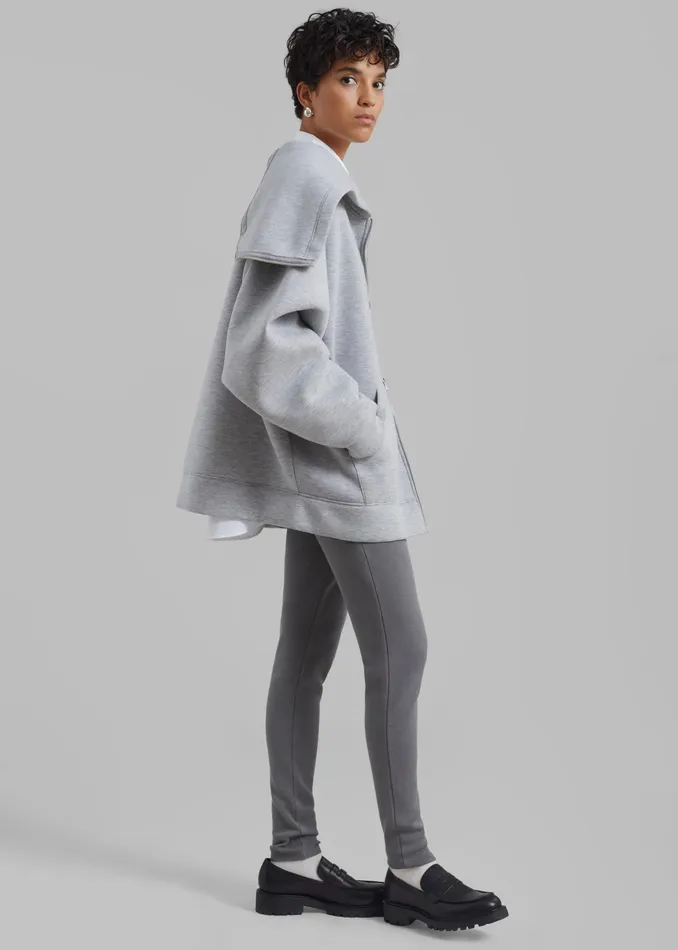 The Frankie Shop Outerwear Denton Oversized Hoodie 8211 Grey 8211 Women