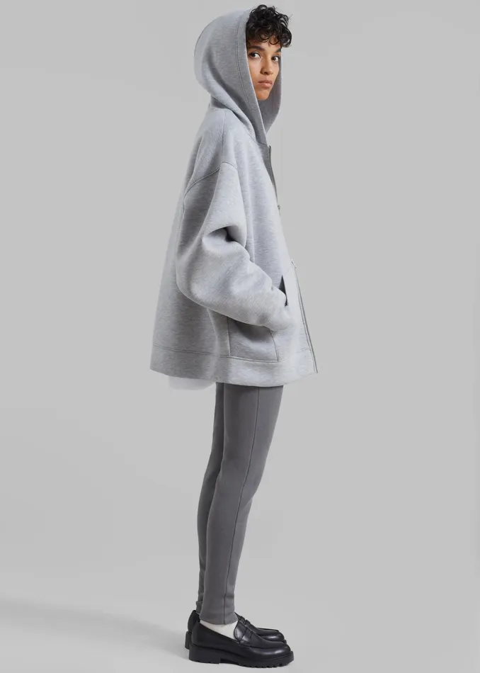The Frankie Shop Outerwear Denton Oversized Hoodie 8211 Grey 8211 Women