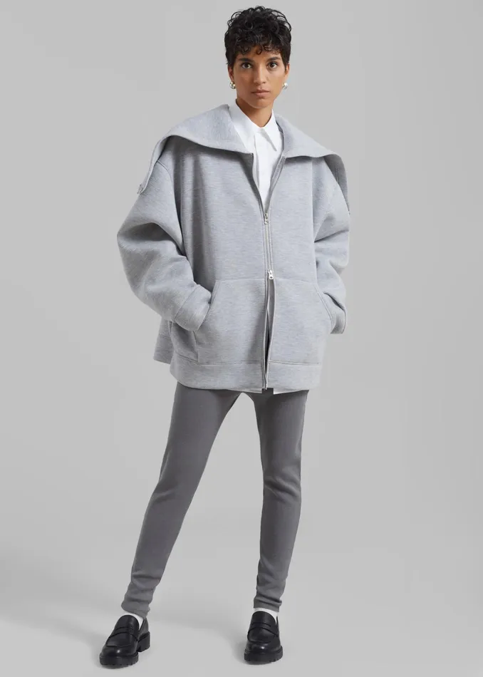 The Frankie Shop Outerwear Denton Oversized Hoodie 8211 Grey 8211 Women