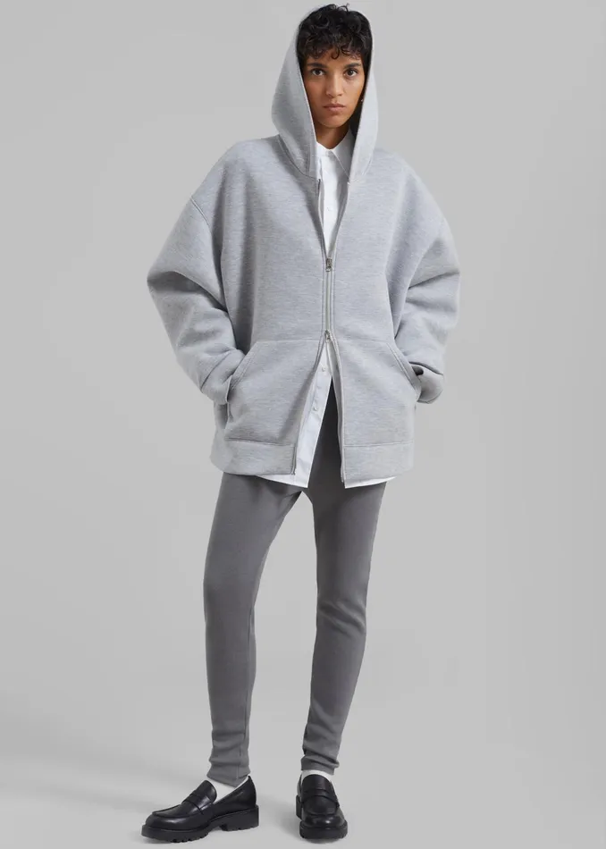 The Frankie Shop Outerwear Denton Oversized Hoodie 8211 Grey 8211 Women