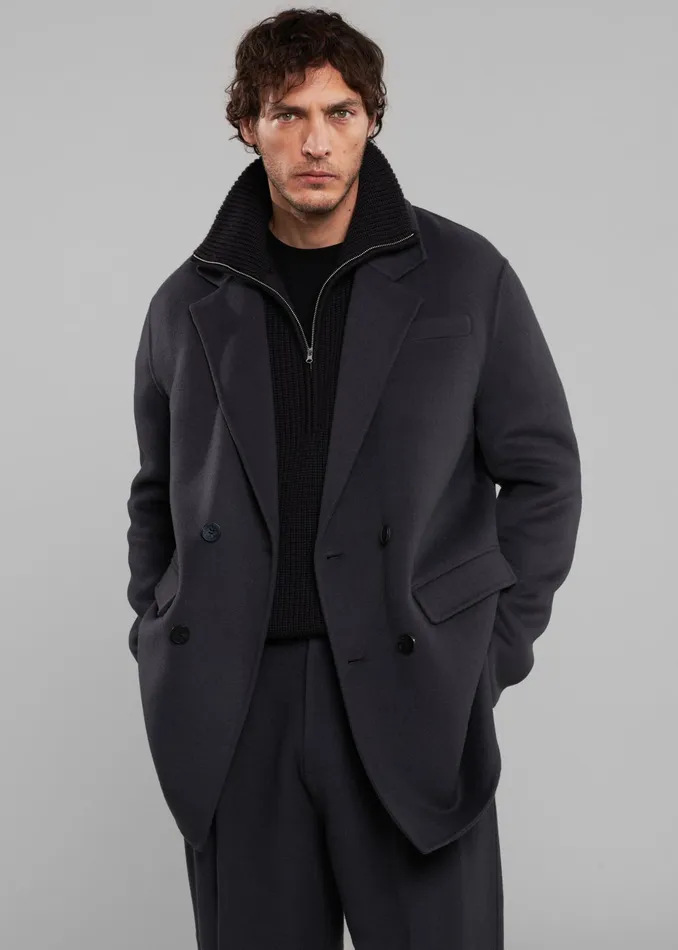 The Frankie Shop Outerwear Harry Wool Blazer 8211 Dark Grey 8211 Men