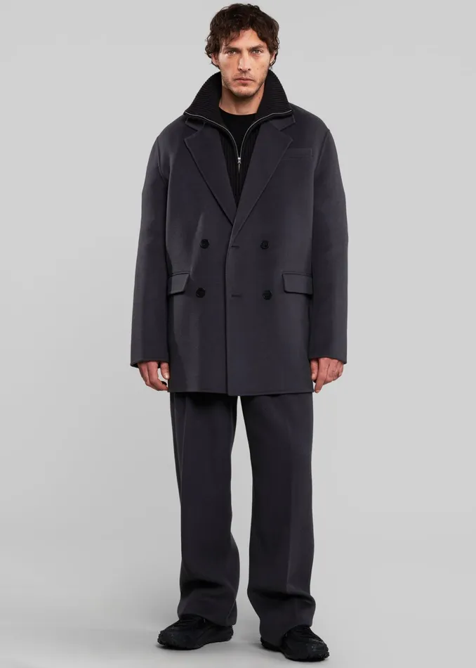 The Frankie Shop Outerwear Harry Wool Blazer 8211 Dark Grey 8211 Men