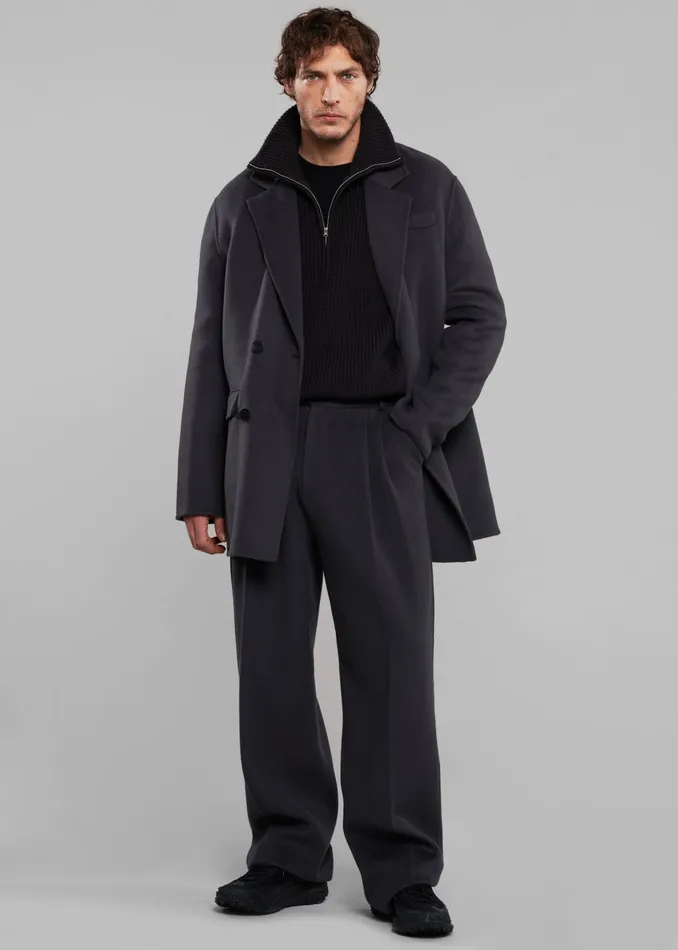 The Frankie Shop Outerwear Harry Wool Blazer 8211 Dark Grey 8211 Men