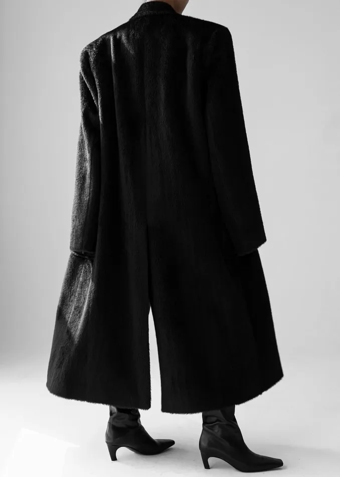 The Frankie Shop Outerwear Jaylene Oversized Wool Coat 8211 Black 8211 Women