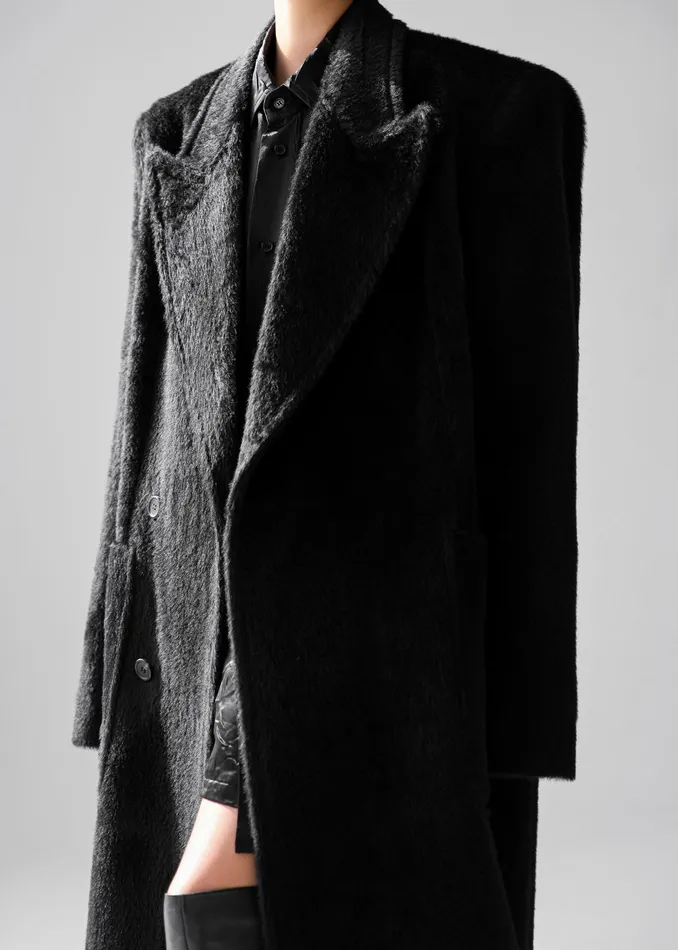 The Frankie Shop Outerwear Jaylene Oversized Wool Coat 8211 Black 8211 Women