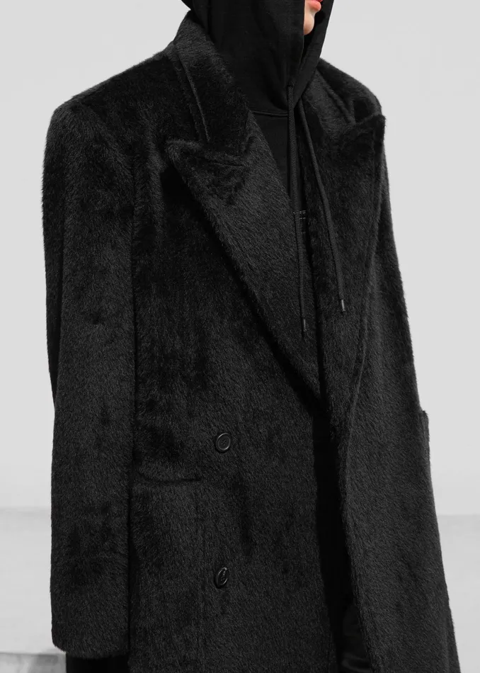 The Frankie Shop Outerwear Jaylene Oversized Wool Coat 8211 Black 8211 Women
