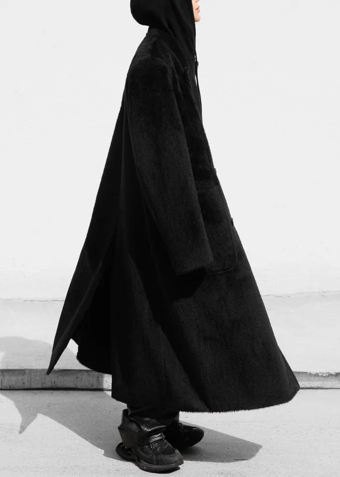 The Frankie Shop Outerwear Jaylene Oversized Wool Coat 8211 Black 8211 Women