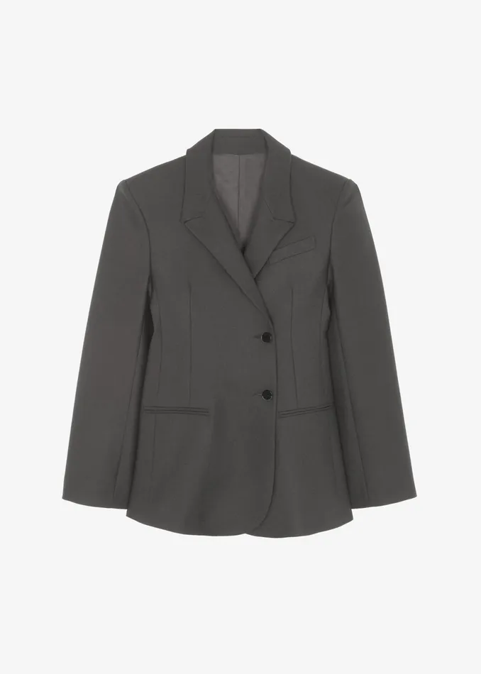 The Frankie Shop Outerwear Morrison Crossover Blazer 8211 Light Khaki 8211 Women