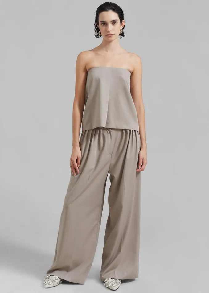 The Frankie Shop Tops Catalina Tube Top 8211 Grey 8211 Women