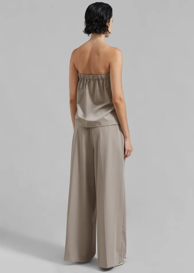 The Frankie Shop Tops Catalina Tube Top 8211 Grey 8211 Women