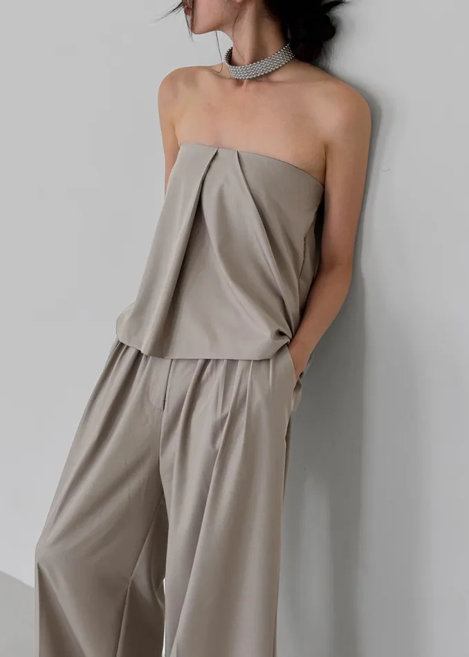 The Frankie Shop Tops Catalina Tube Top 8211 Grey 8211 Women