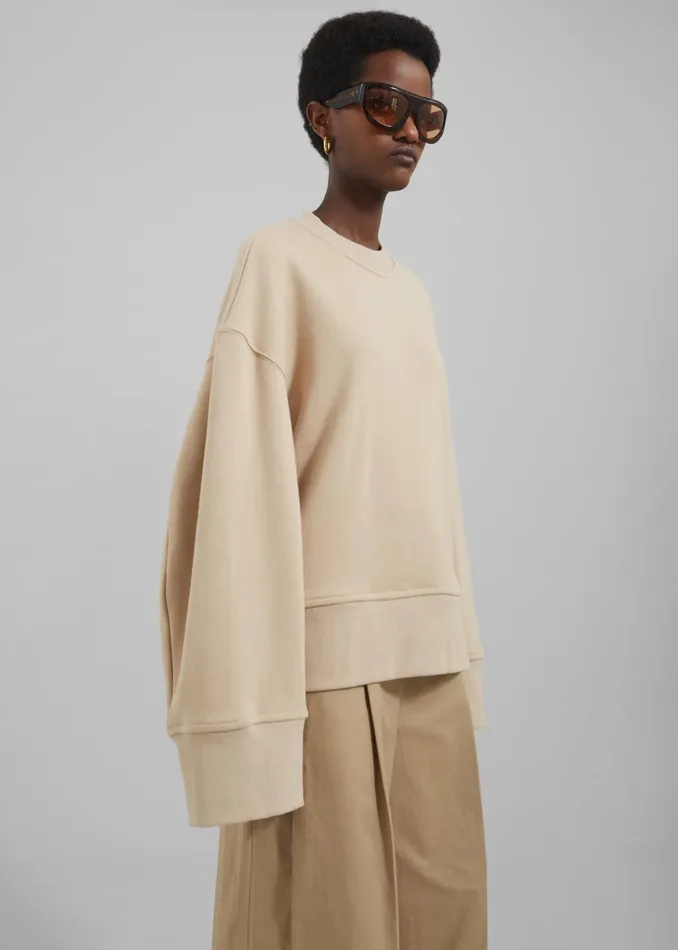 The Frankie Shop Tops Clea Sweatshirt 8211 Beige 8211 Women