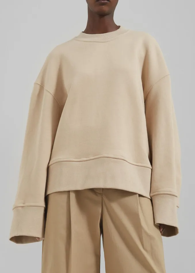 The Frankie Shop Tops Clea Sweatshirt 8211 Beige 8211 Women