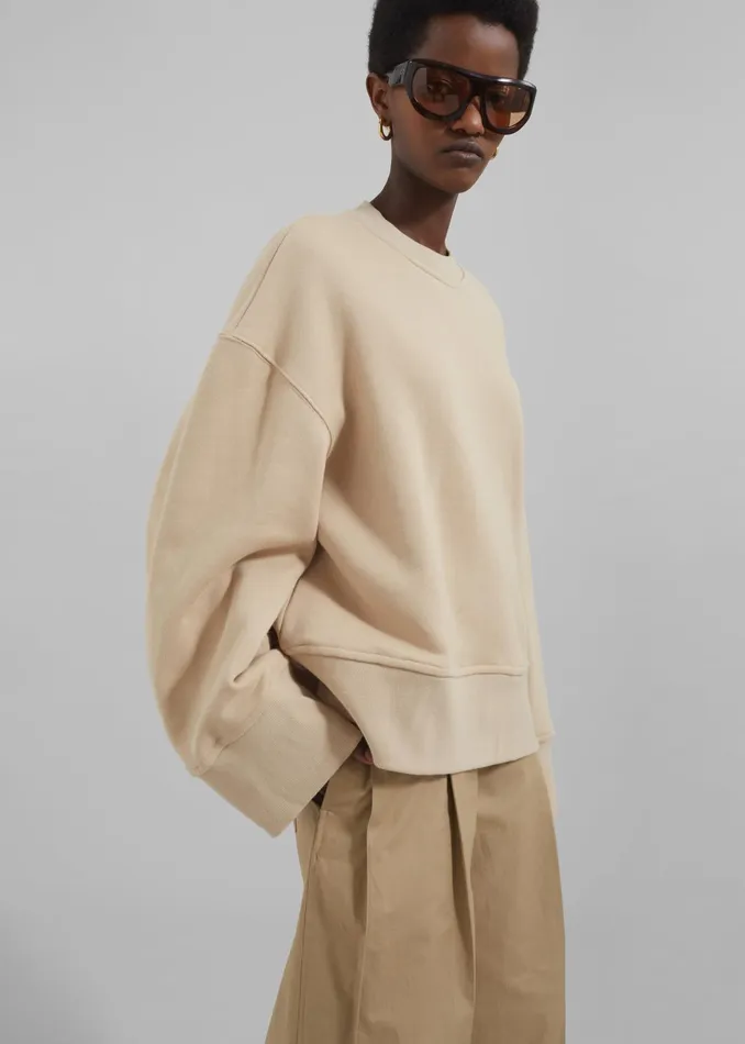 The Frankie Shop Tops Clea Sweatshirt 8211 Beige 8211 Women
