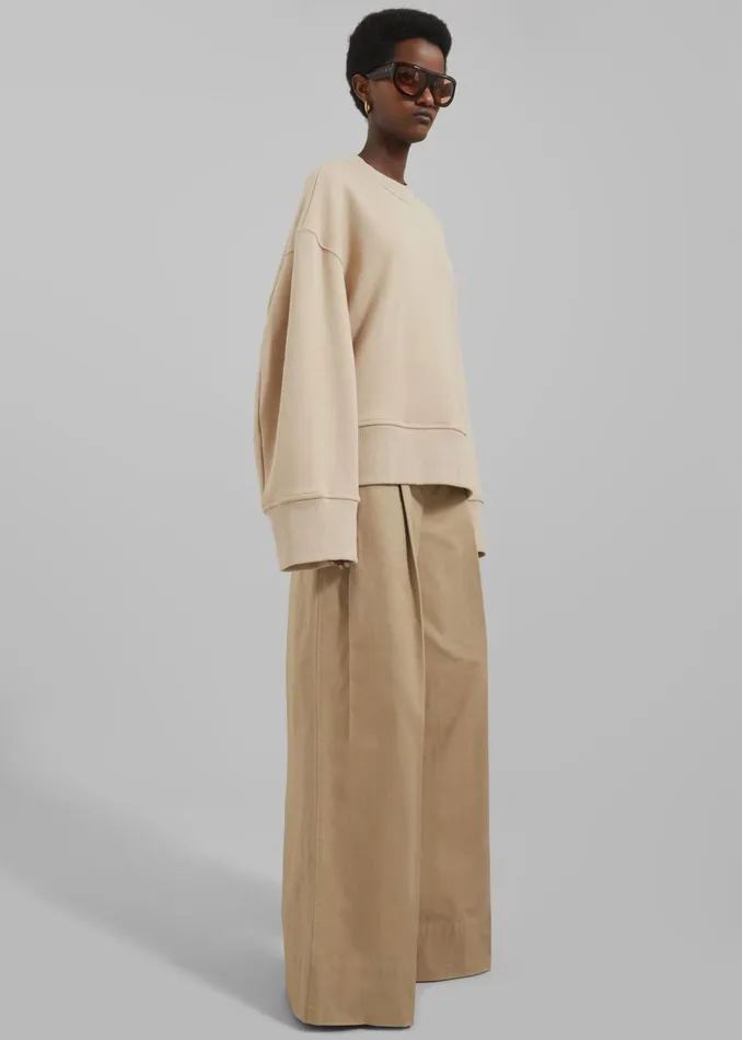 The Frankie Shop Tops Clea Sweatshirt 8211 Beige 8211 Women