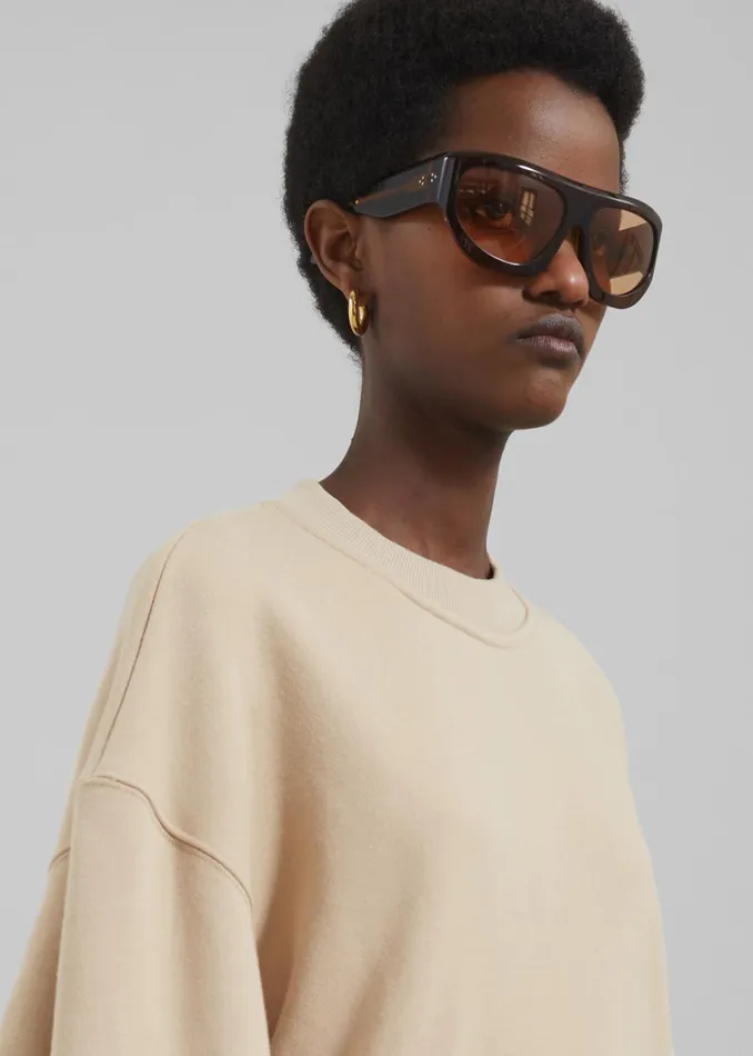 The Frankie Shop Tops Clea Sweatshirt 8211 Beige 8211 Women