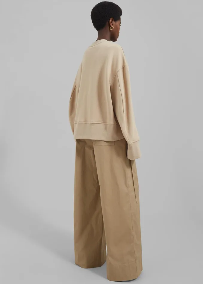 The Frankie Shop Tops Clea Sweatshirt 8211 Beige 8211 Women