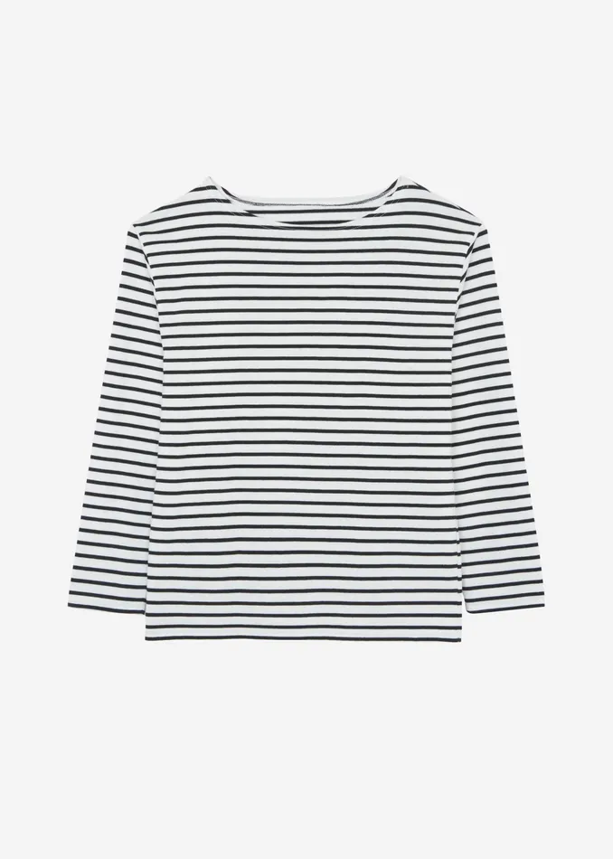 The Frankie Shop Tops Elin Boatneck Top 8211 Black Stripe 8211 Women