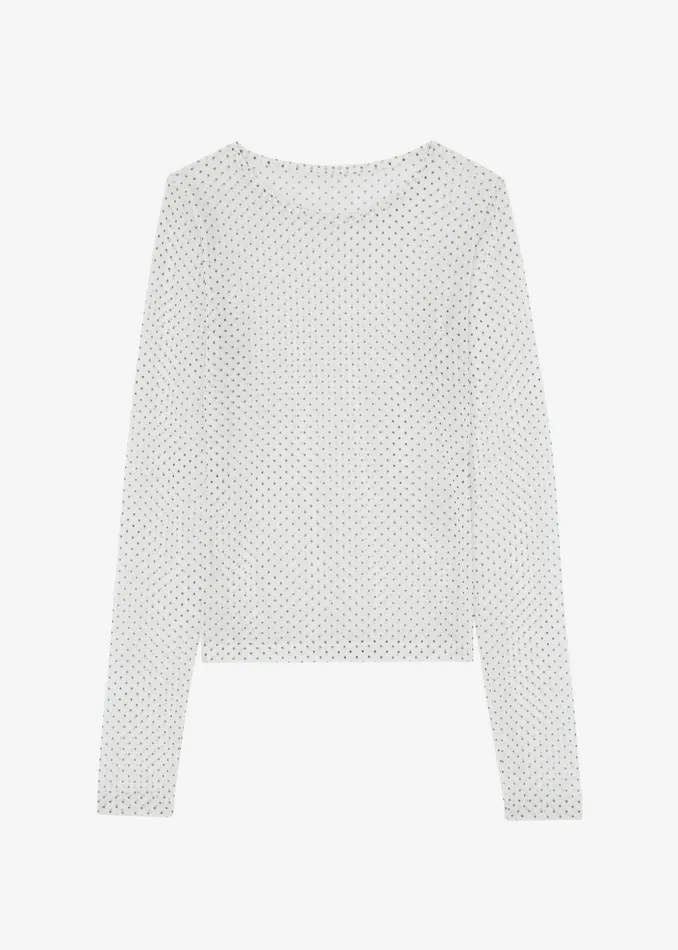 The Frankie Shop Tops Gigi Polka Dot Top 8211 White 8211 Women