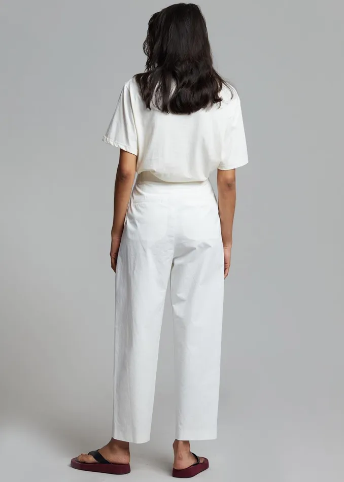 The Frankie Shop Tops Lilou Simple Tee 8211 Beige 8211 Women