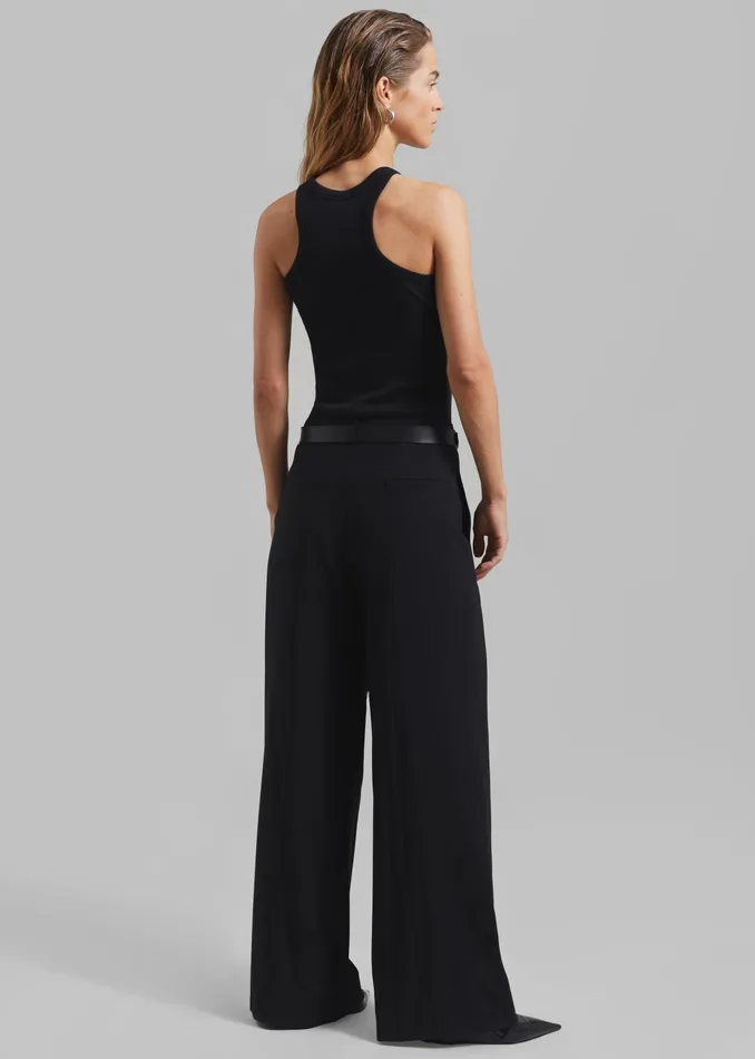 The Frankie Shop Tops Omi Halter Tank Top 8211 Black 8211 Women