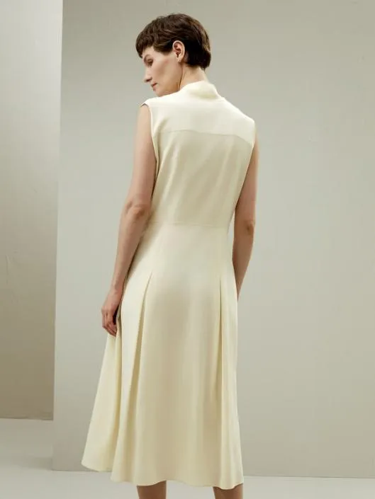 The Saudade Dress 8211 100 Mulberry Silk Retro Sleeveless Dress With Bow Women Jumpsuits Lilysilk Dresses